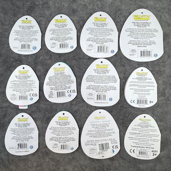 Lot Bundle Of 12 Kellytoy Squishmallows Fold-over Paper Hang Tags TAGS ONLY - Picture 2 of 2